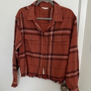 Lucky Brand Terracotta Plaid Shirt